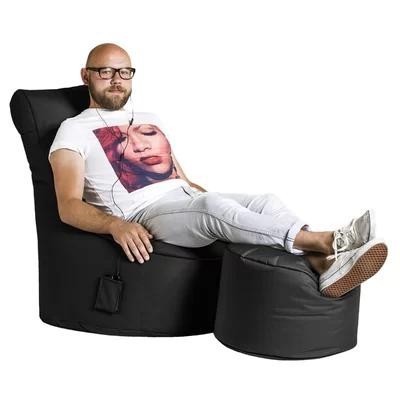 

Комплект мебели Уют Спорт Chill Out кресло и пуф 95х65х95 см черный (438-95)