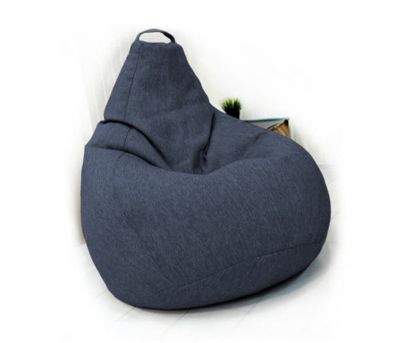 

Кресло-груша Уют Спорт рогожка синий "Jeans" L 100x75 (521)