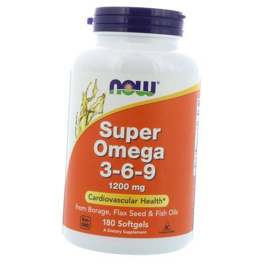 

Super Omega 3-6-9 Now Foods 180гелкапс (67128023)