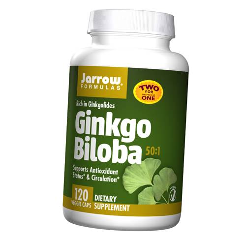 

Ginkgo Biloba 50:1 Jarrow Formulas 120вегкапс (71345001)