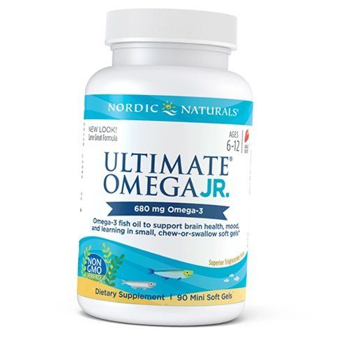 

Ultimate Omega Junior Nordic Naturals 90гелкапс Клубника (67352023)