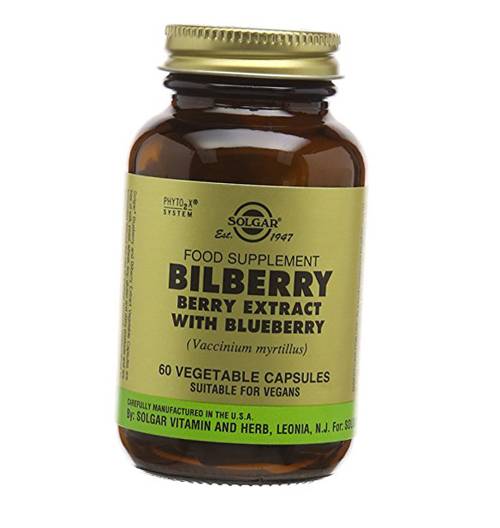 

Bilberry Berry Extract Solgar 60вегкапс (71313016)