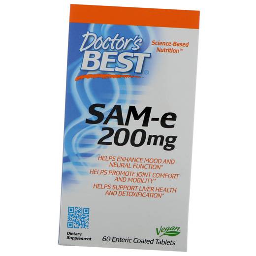 

S-Аденозилметионин, SAM-e 200, Doctor's Best 60таб (72327001)