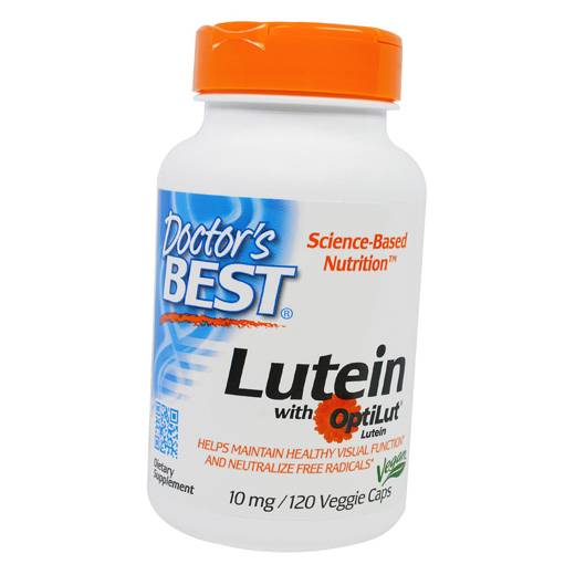 

Лютеин и Зеаксантин, Lutein with OptiLut 10, Doctor's Best 120вегкапс (72327006)