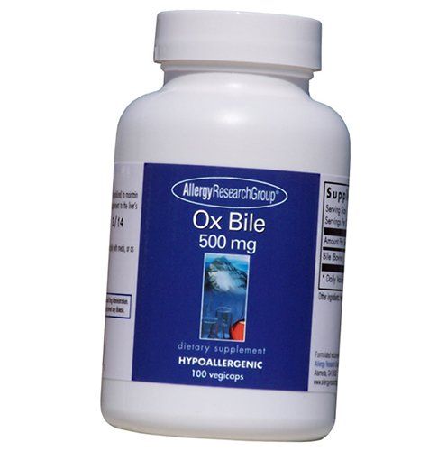 

Экстракт Бычьей Желчи, Ox Bile 500, Allergy Research Group 100капс (72372003)