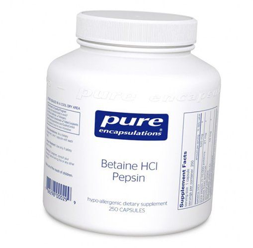 

Betaine HCl Pepsin Pure Encapsulations 250капс (72361006)