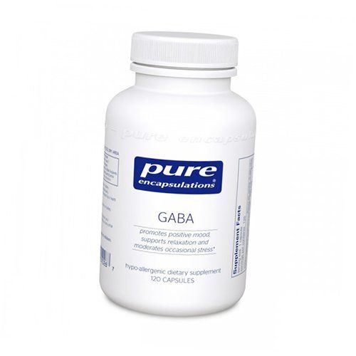 

Гамма-аминомасляная кислота, GABA, Pure Encapsulations 120капс (72361012)