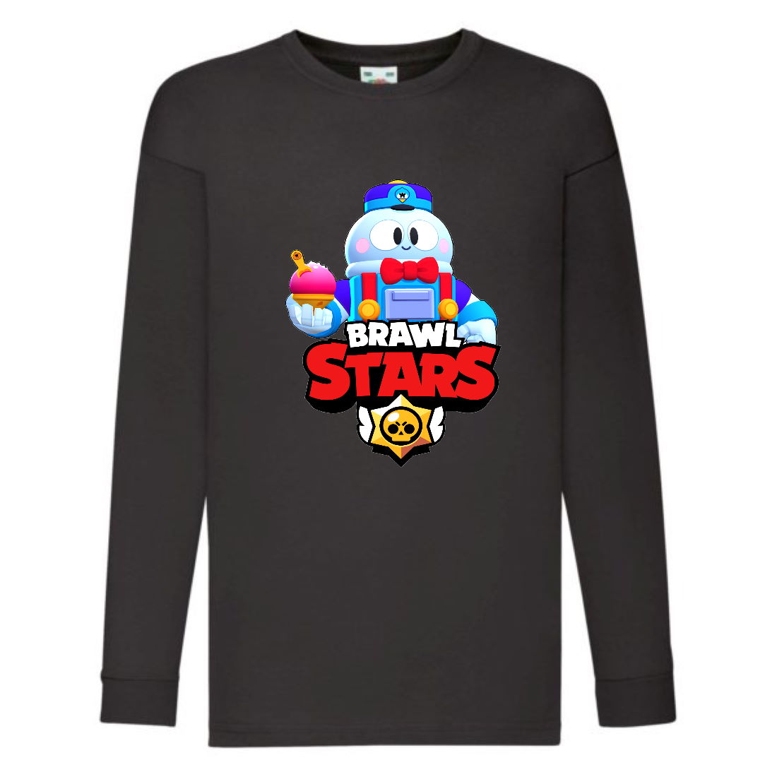 

Лонгслив реглан Brawl Stars Lou (Бравл Старс Лу) черная (BRST blc) 152 см