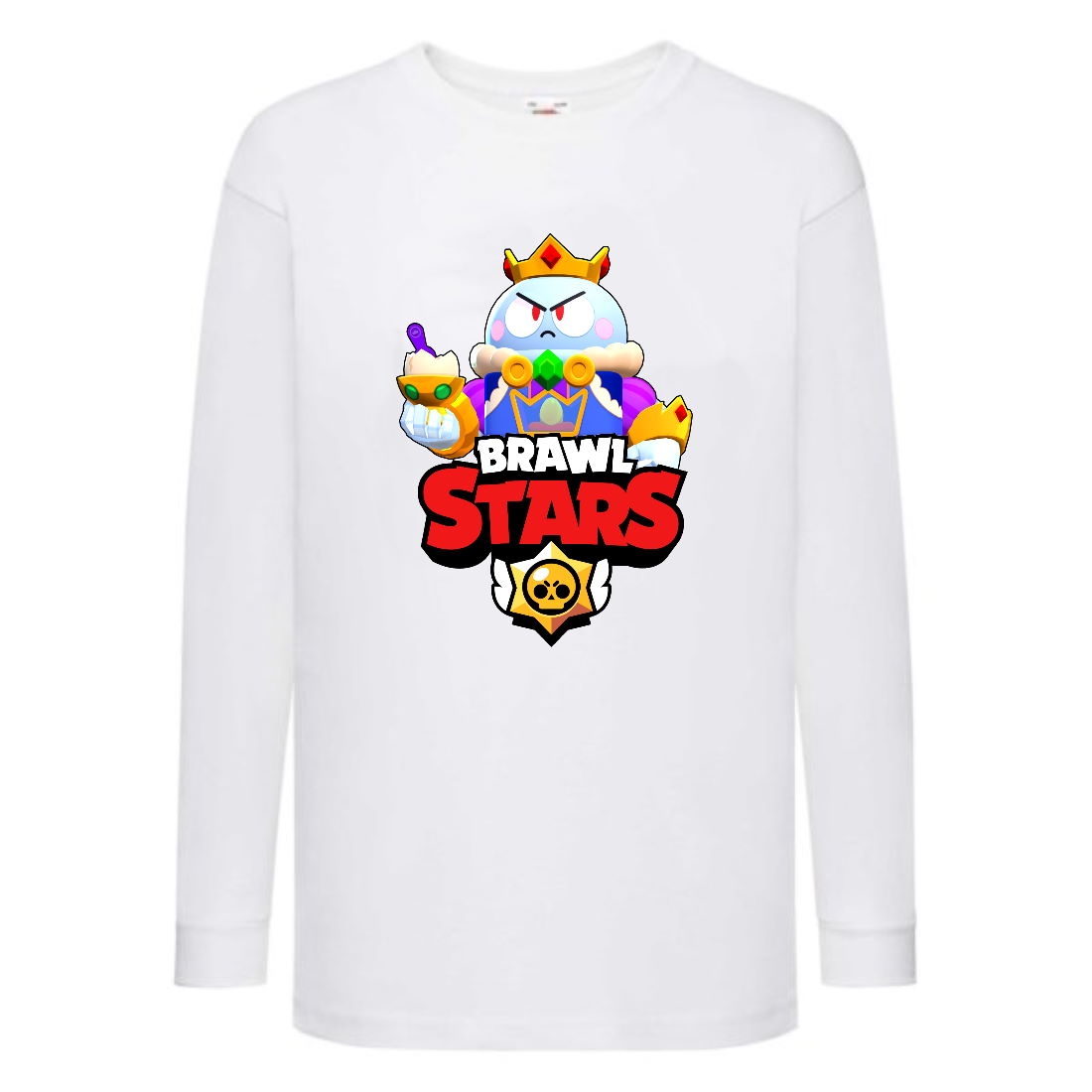 

Лонгслив реглан Brawl Stars Lou King (Бравл Старс Лу Король) белая (BRST wh) 104 см
