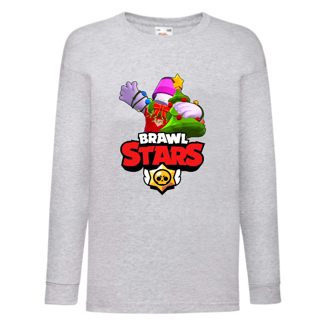 

Лонгслив реглан Brawl Stars Frank Holiday (Бравл Старс Фрэнк Праздничный) серая (BRST gry) 164 см