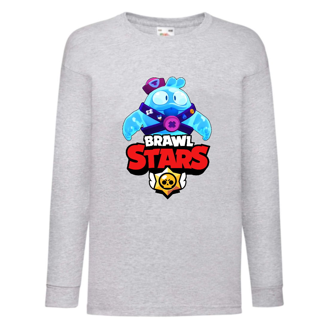

Лонгслив реглан Brawl Stars Squeak (Бравл Старс Скуик) серая (BRST gry) 164 см