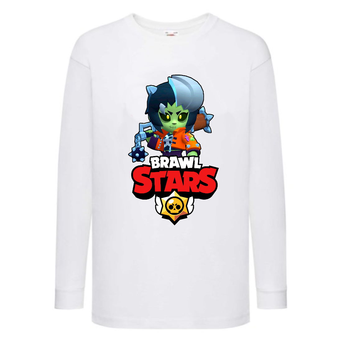 

Лонгслив реглан Brawl Stars Bibi Zombie (Бравл Старс Биби Зомби) белая (BRST wh) 104 см