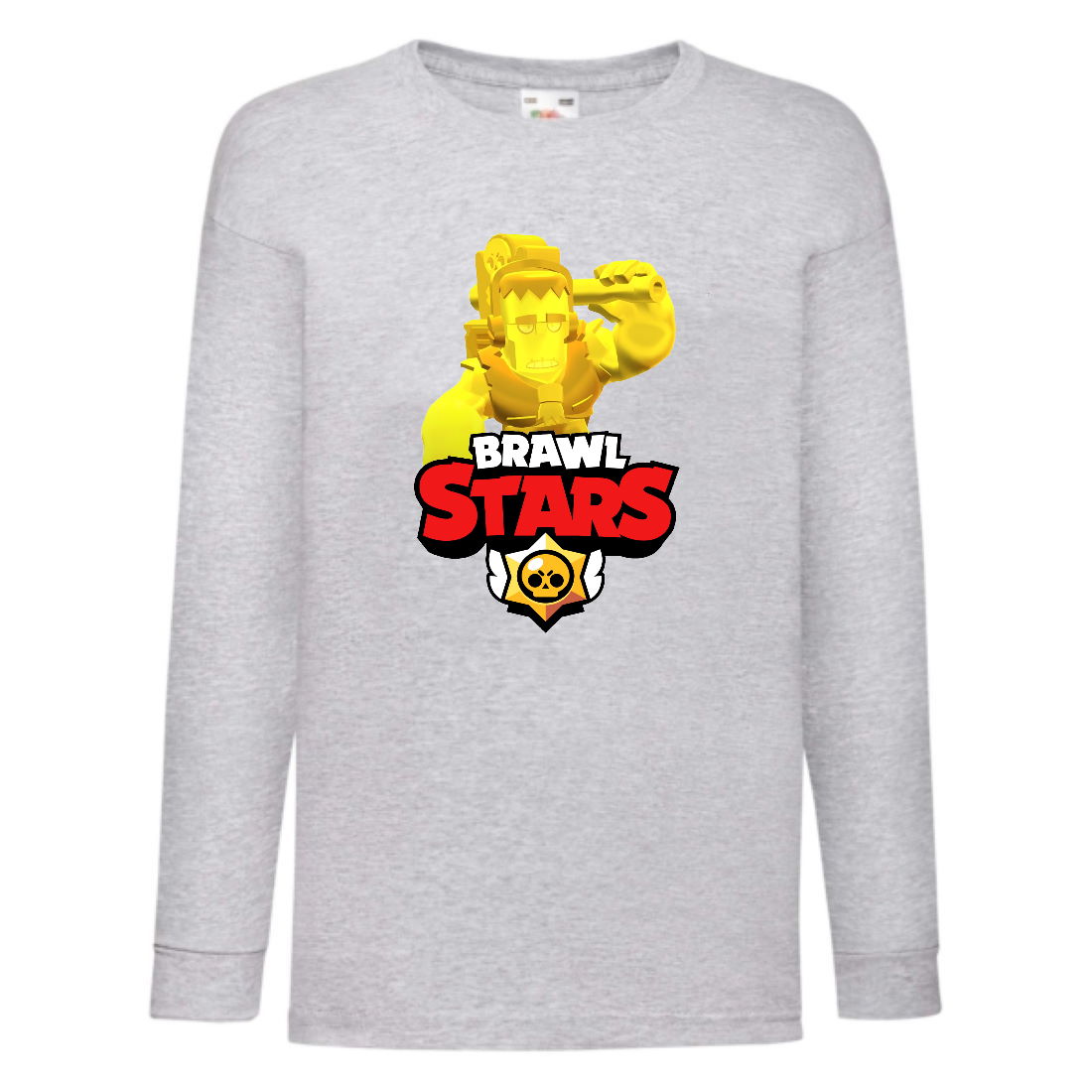 

Лонгслив реглан Brawl Stars Frank Gold (Бравл Старс Фрэнк Золотой) серая (BRST gry) 152 см