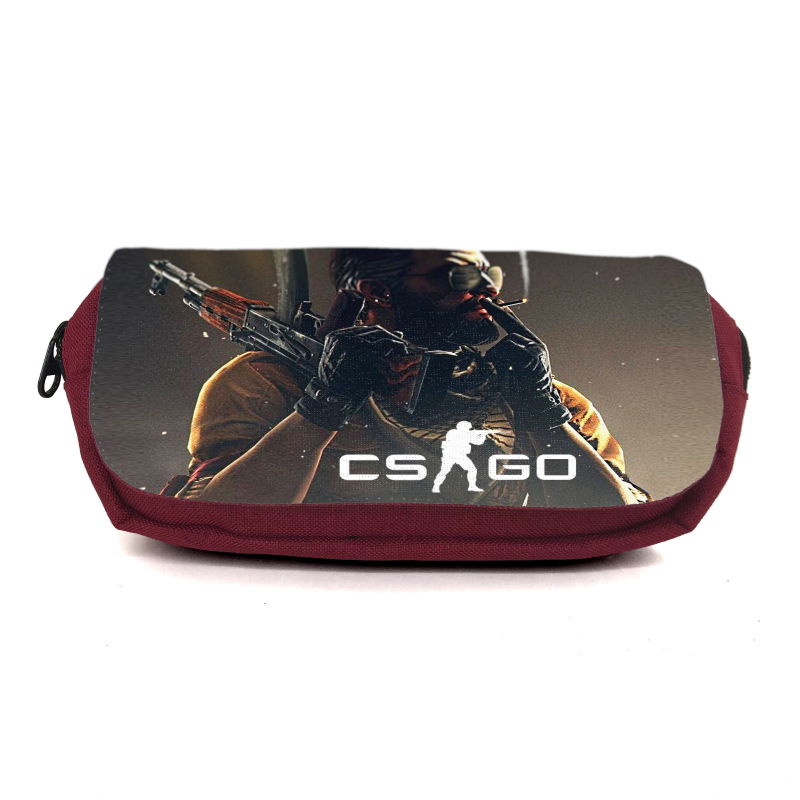 

Школьный пенал Контр Страйк органайзер универсальный (CSGO-002-red) бордовый