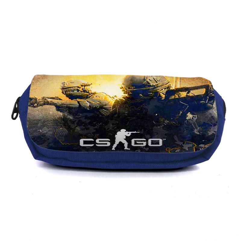 

Школьный пенал Контр Страйк органайзер универсальный (CSGO-001-blue) синий