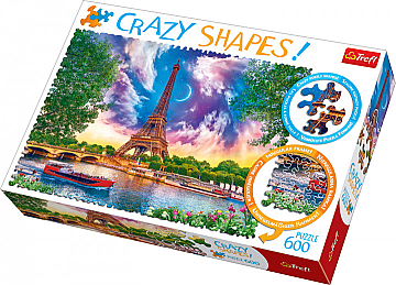 

Пазл серии Crazy Shapes "Небо над Парижем", 600 элементов - Trefl (20-707592)