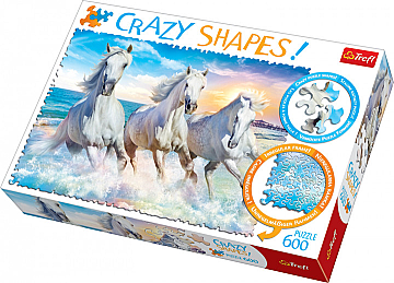 

Пазл серии Crazy Shapes "Галоп среди волн", 600 элементов - Trefl (20-706176)