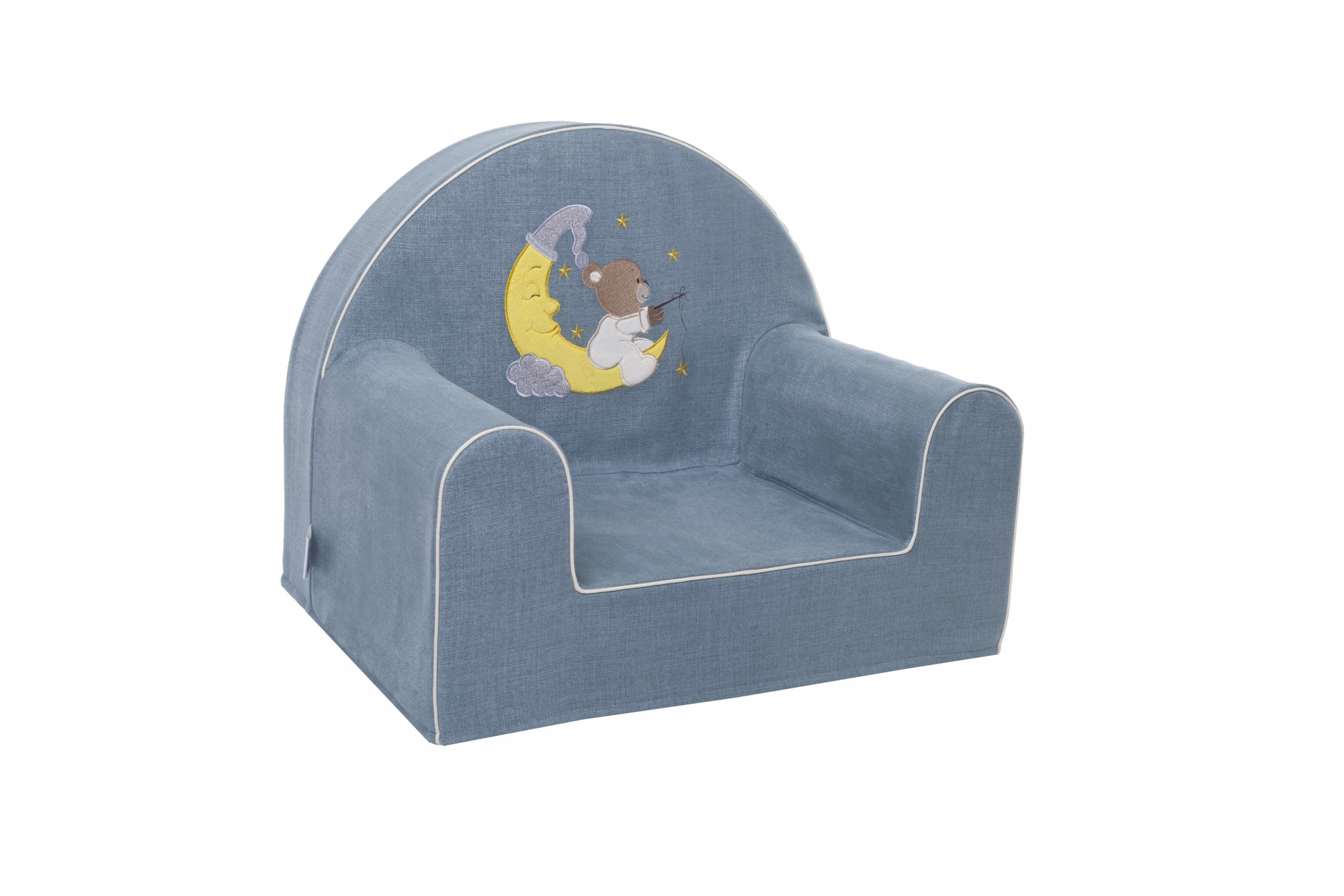 

Мягкое бескаркасное детское кресло Love my chair "Мишка на месяце", голубое