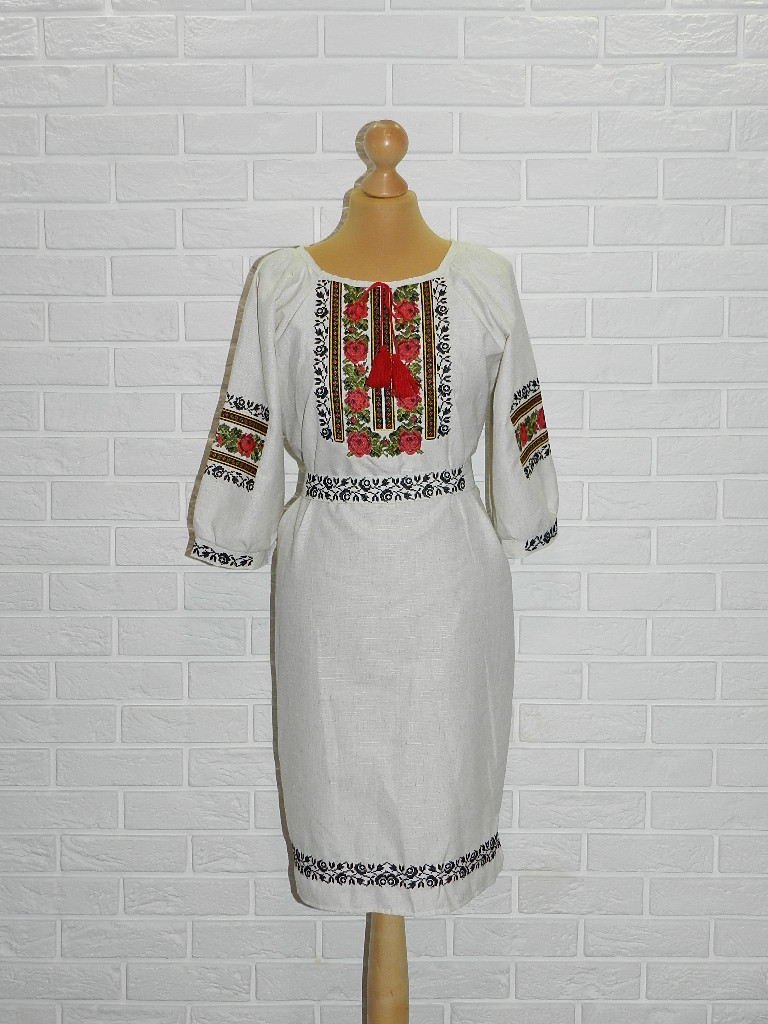 

Сукня-вишиванка з льону NovaKoza р.(арт.321, Сукня-вишиванка з льону NovaKoza р.46(арт.321)