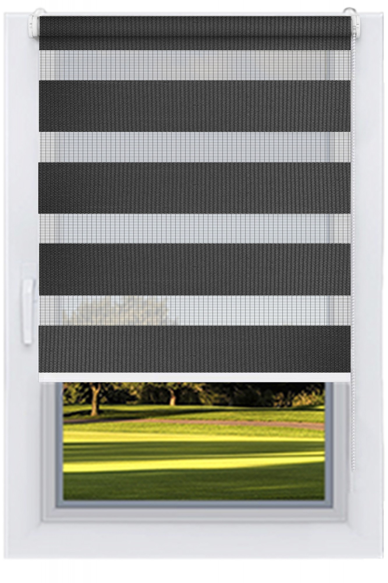 

Ролета тканевая DECOLUX 128х200 СТЕНДАЛЬ Чёрный вал 19