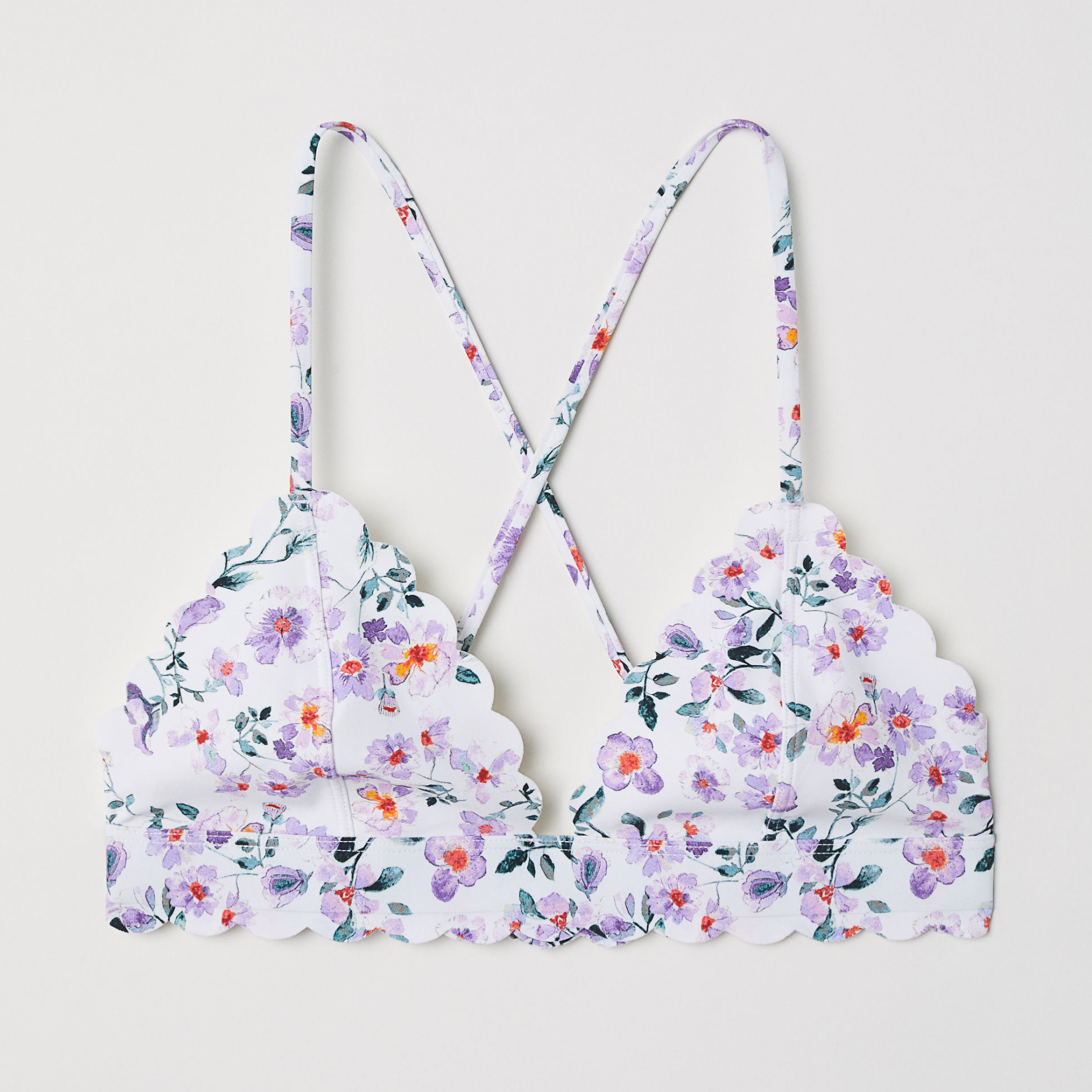 

Верхняя часть купальника H&M 6097197-AAXY 32 Белая в узоры