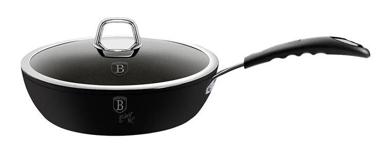 

Сковорода-сотейник алюминиевая Berlinger Haus Black Professional Line Ø24 см 2.3 л с крышкой, индукционным дном и титановым антипригарным покрытием (BH-6119)