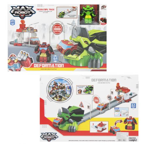 

Детский игровой набор автомобильный трек Ziyu Toys Triceratops Track с трансформером зеленый (L019-13/14/15)