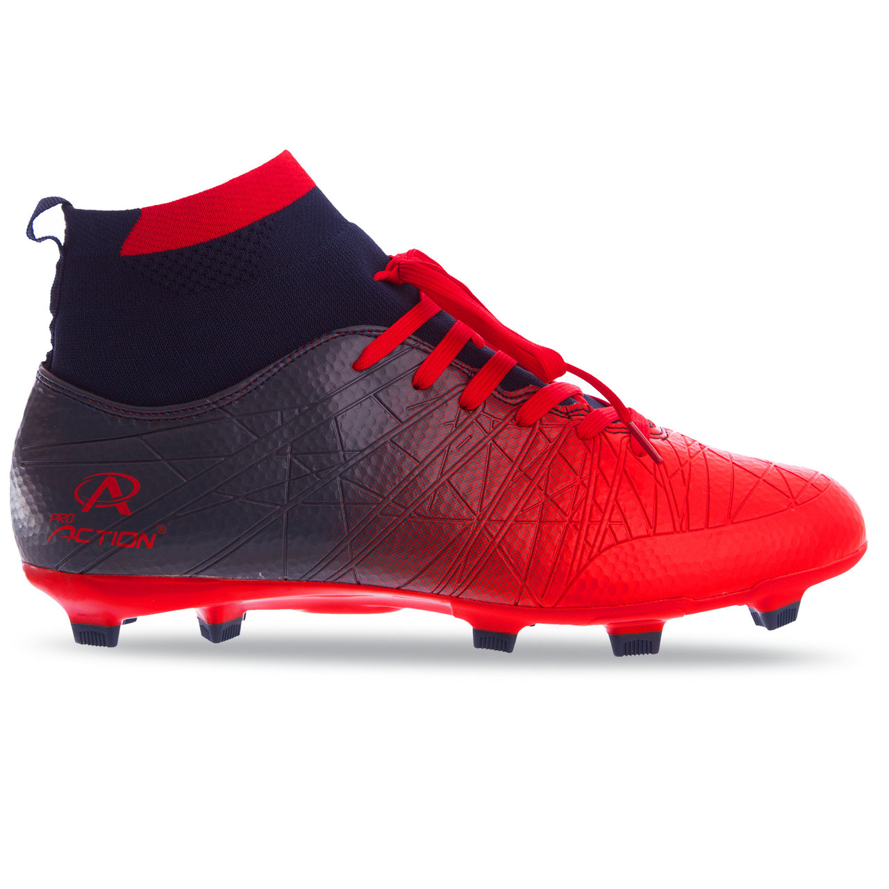 

Бутсы футбольные с носком Pro Action Sprinter PRO-1000-12 размер 44 Black-Red