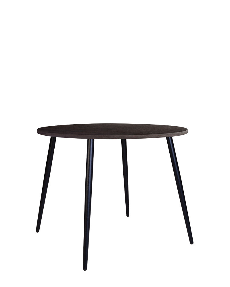 

Обеденный стол из металла/ДСП MODERN LITE 4L H18 D1000 рама в цвете черный Новый стиль цвет венге магия