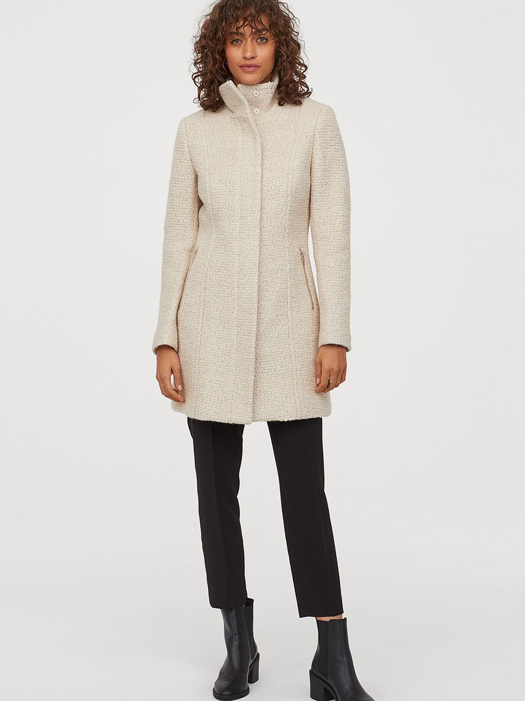 

Пальто H&M 0661794_01 36 Светло-бежевое
