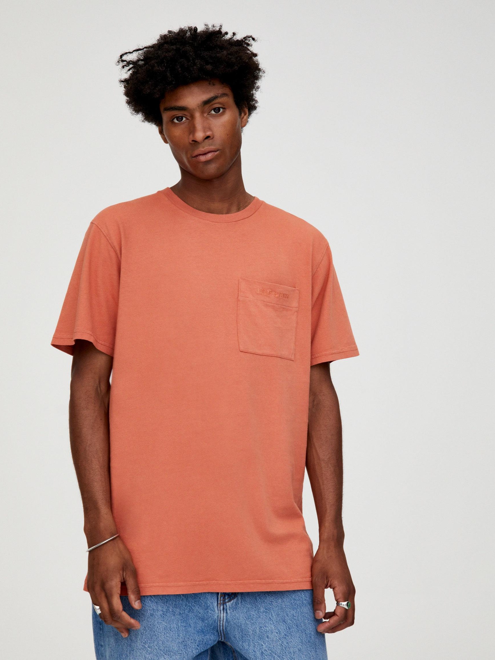 

Футболка Pull & Bear 9242/504/623-ACWT M Светло-оранжевая