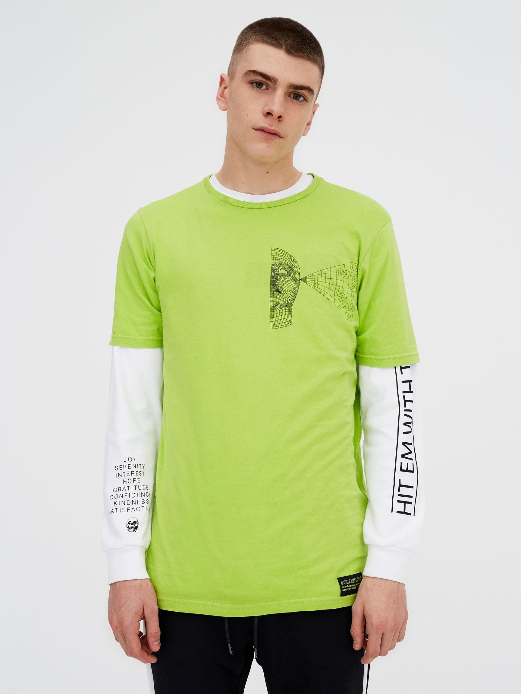 

Футболка Pull & Bear 5232/505/520-ACWI XS Салатовая