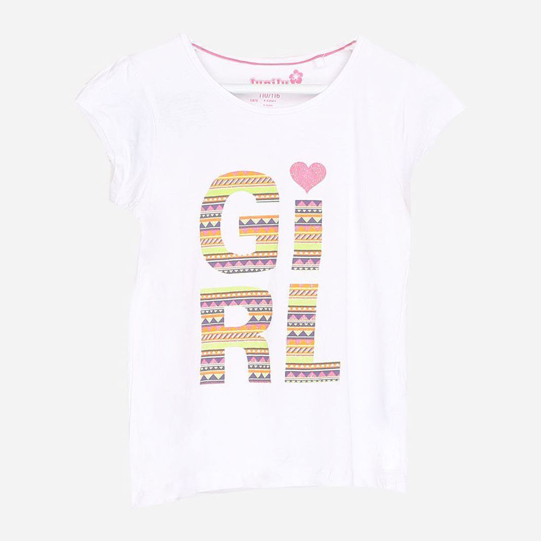 

Футболка Lupilu 107997 girl 110-116 см Белая