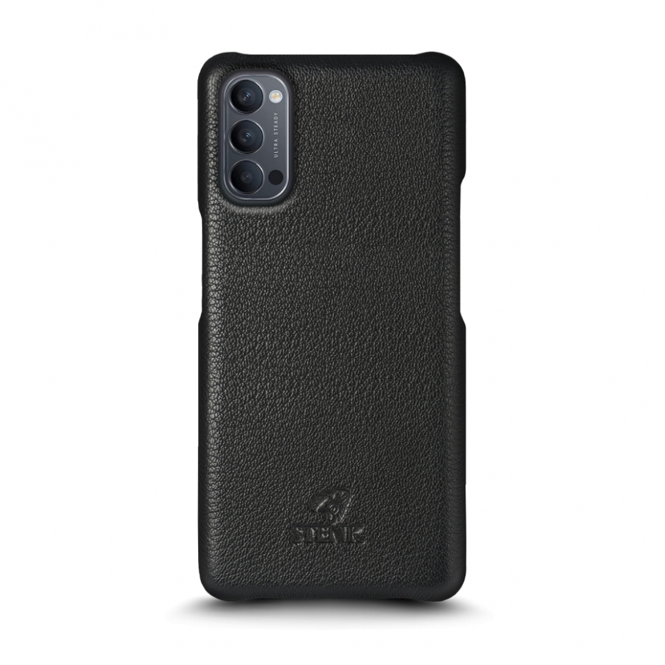 

Кожаная накладка Stenk Cover для OPPO Reno4 5G Чёрная