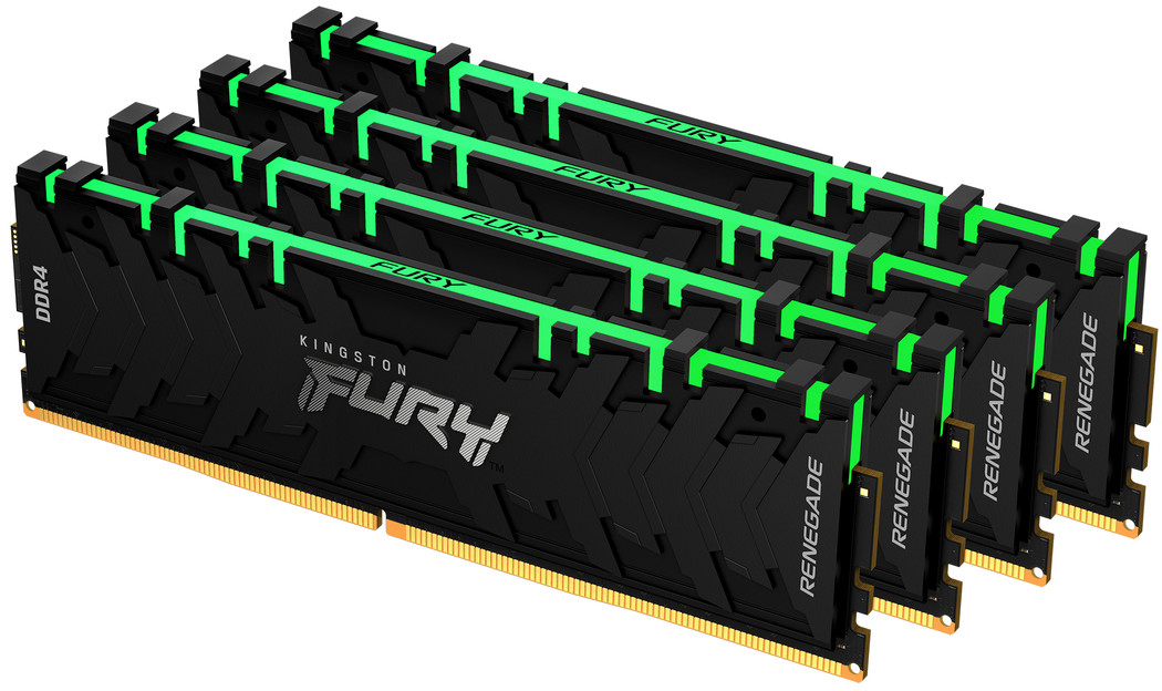 

Оперативная память Kingston Fury DDR4-3600 131072MB PC4-28800 (Kit of 4x32768) Renegade RGB 2Rx8 Black (KF436C18RBAK4/128)