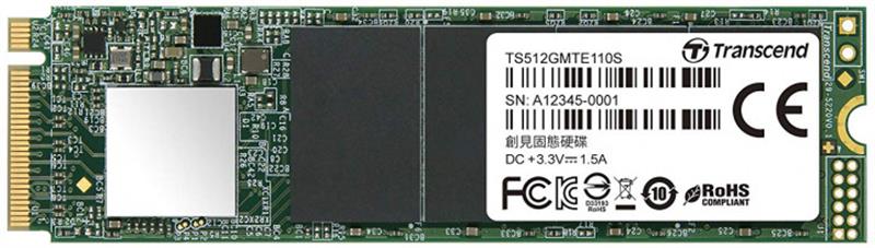 

SSD накопитель 512GB Transcend MTE110S M.2 2280 PCIe 3.0 x4 3D TLC (TS512GMTE110S)