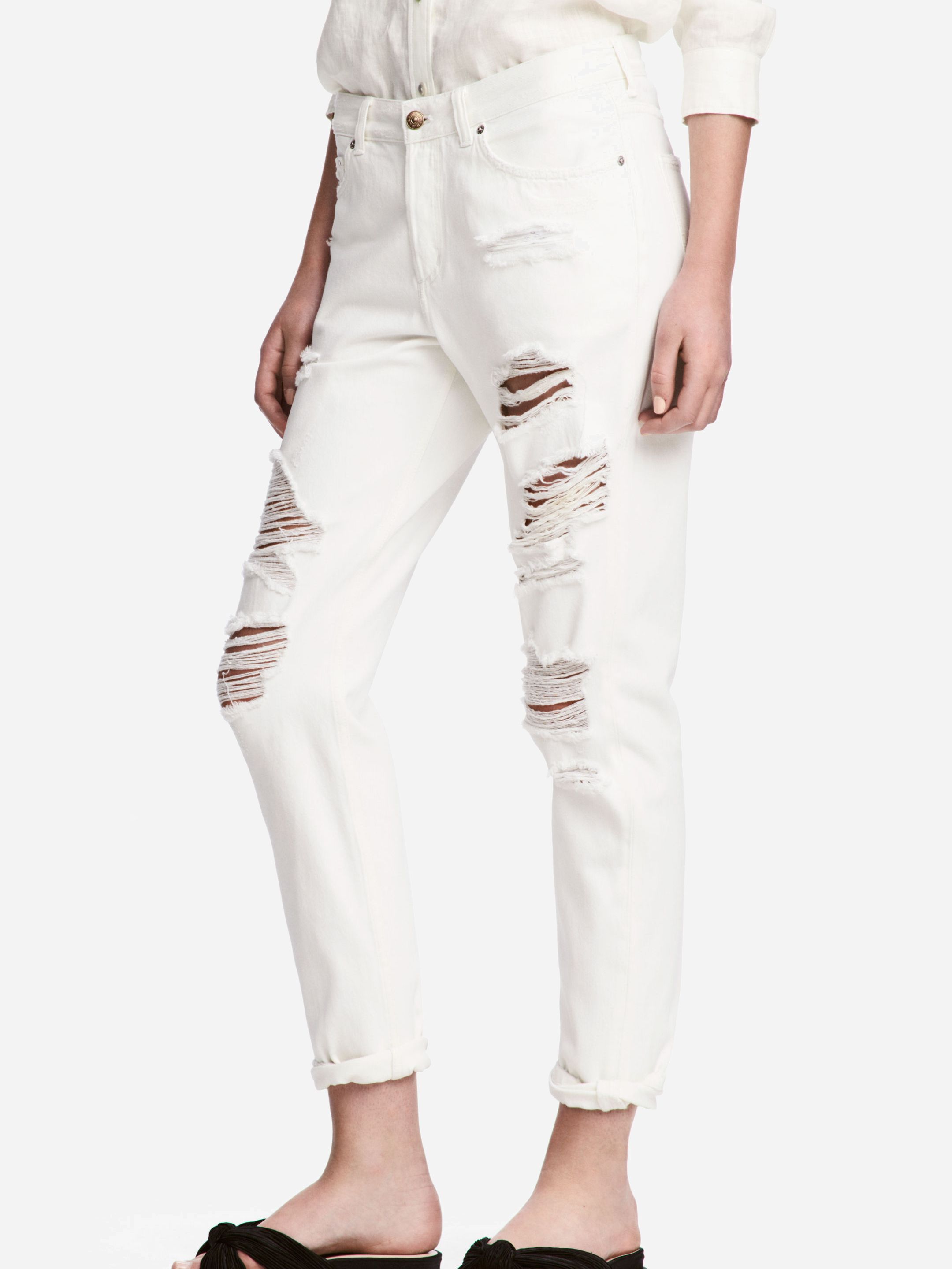 

Джинсы H&M 4003195-ACTS 25-32 Белые