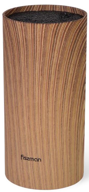 

Подставка-колода Fissman Wood для кухонных ножей и ножниц 22х11см