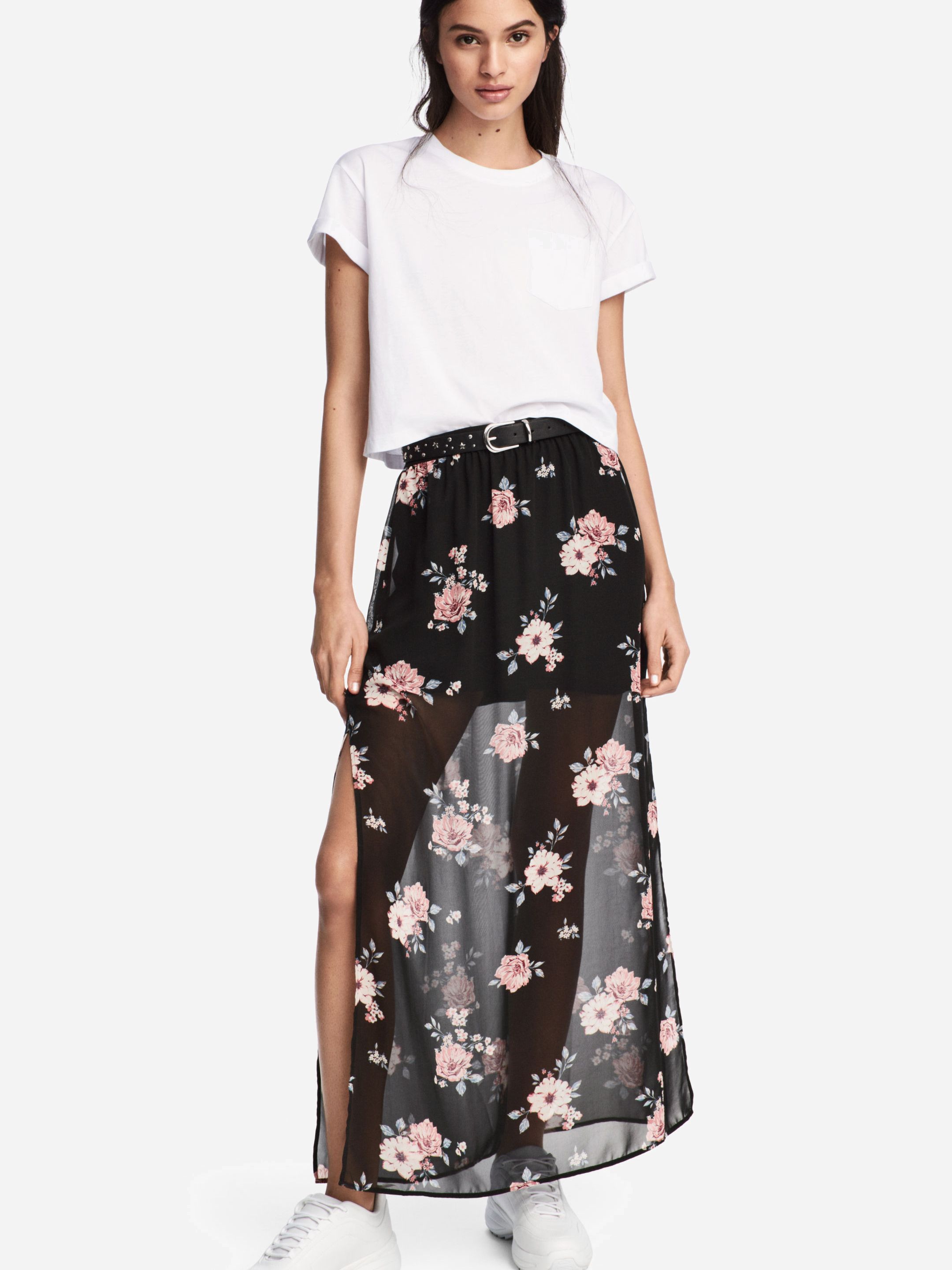 

Юбка H&M 4644547-AAUU 38 Черная с разноцветным