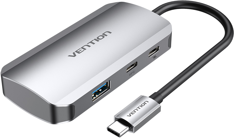

Док-станція Vention Hub 5-in-1 USB 3.1 Type-C — USB 3.0x3 / USB-C port Gen 1 / PD 100 W