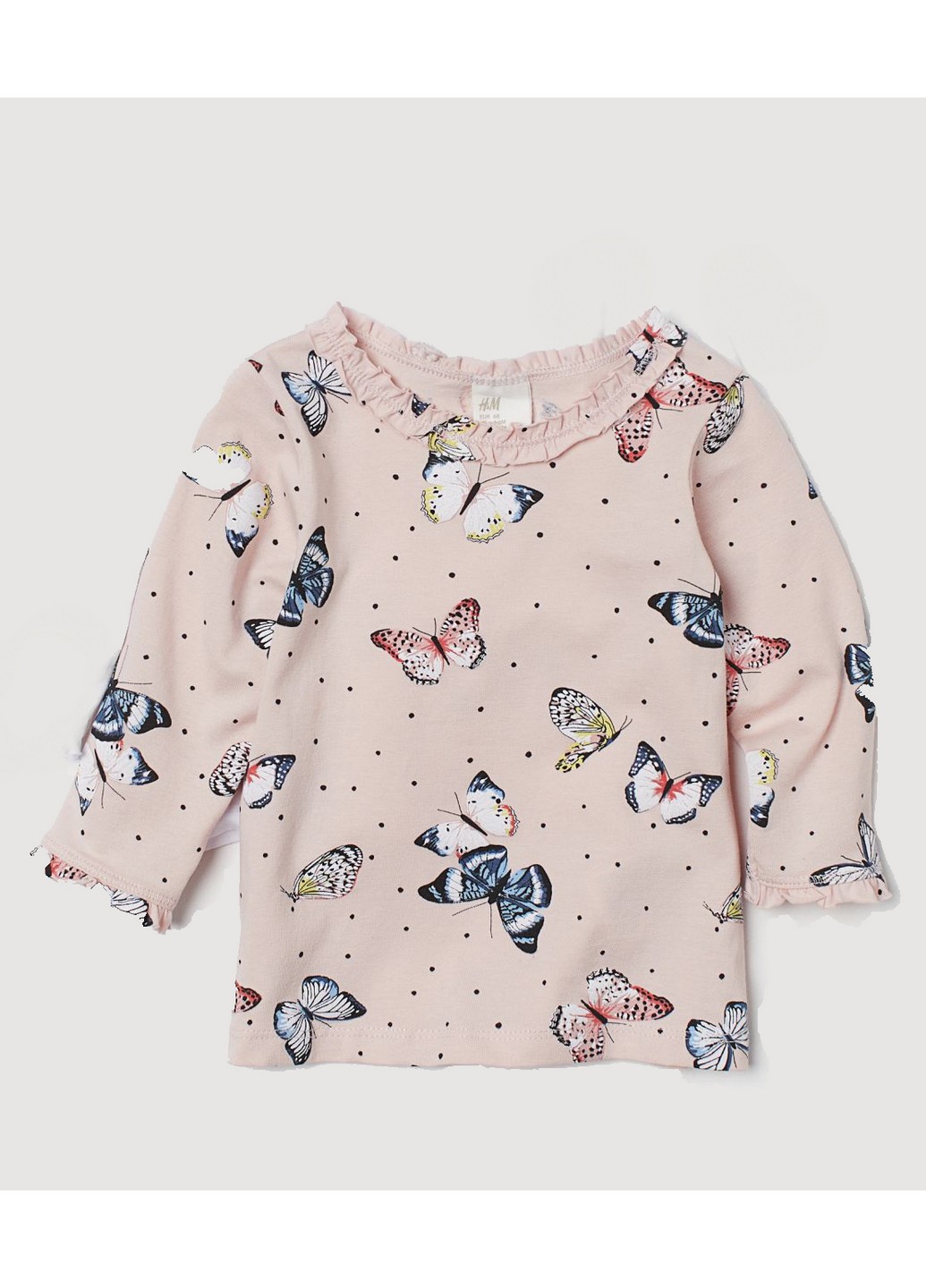 

Лонгслив H&M 68 Светло-розовый 0698013_свет.роз.бабочки