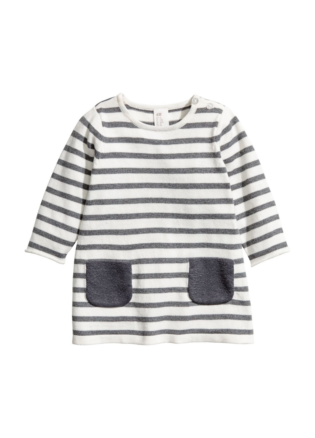 

Платье H&M 104 Белый 0506538_полоска