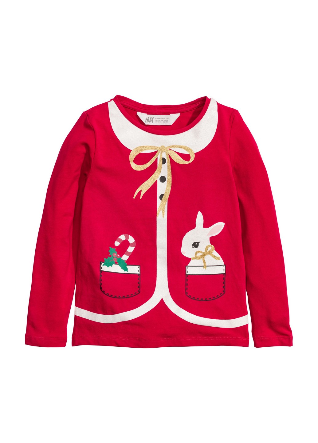 

Лонгслив H&M 122/128 Красный 0498376