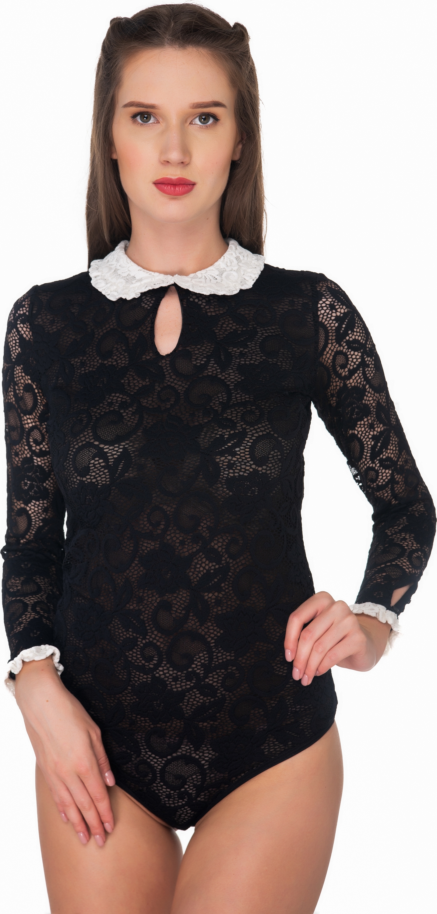 

Боди-блузка GENEVIE 05557 L (48) Black Ivory