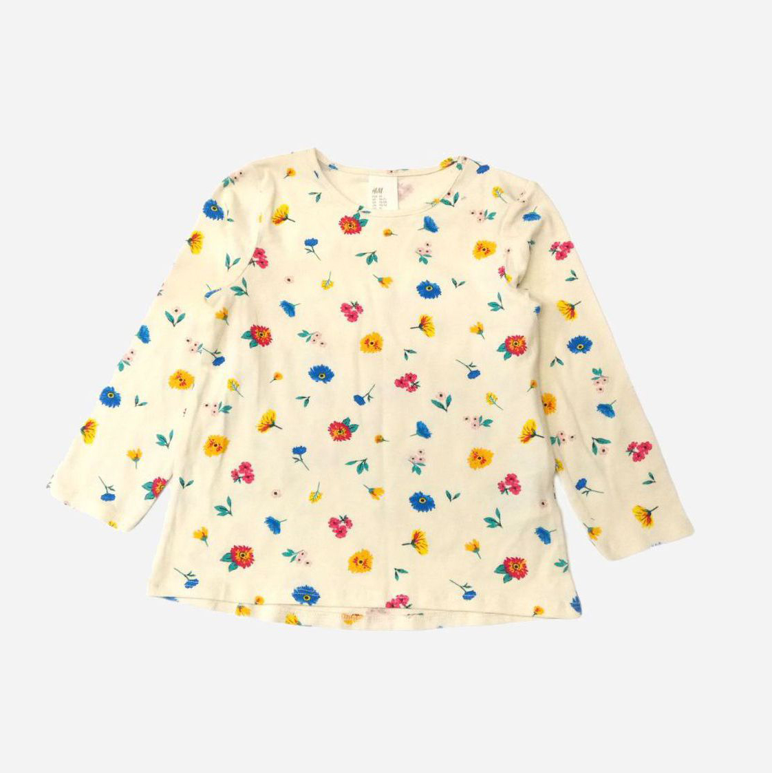 

Футболка с длинными рукавами H&M 644678 74 см Бежевая