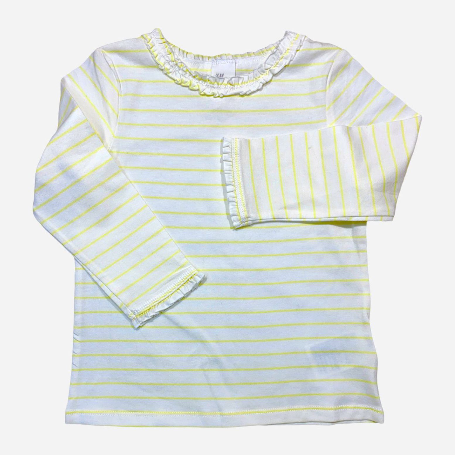 

Футболка с длинными рукавами H&M 749485 86 см Белая