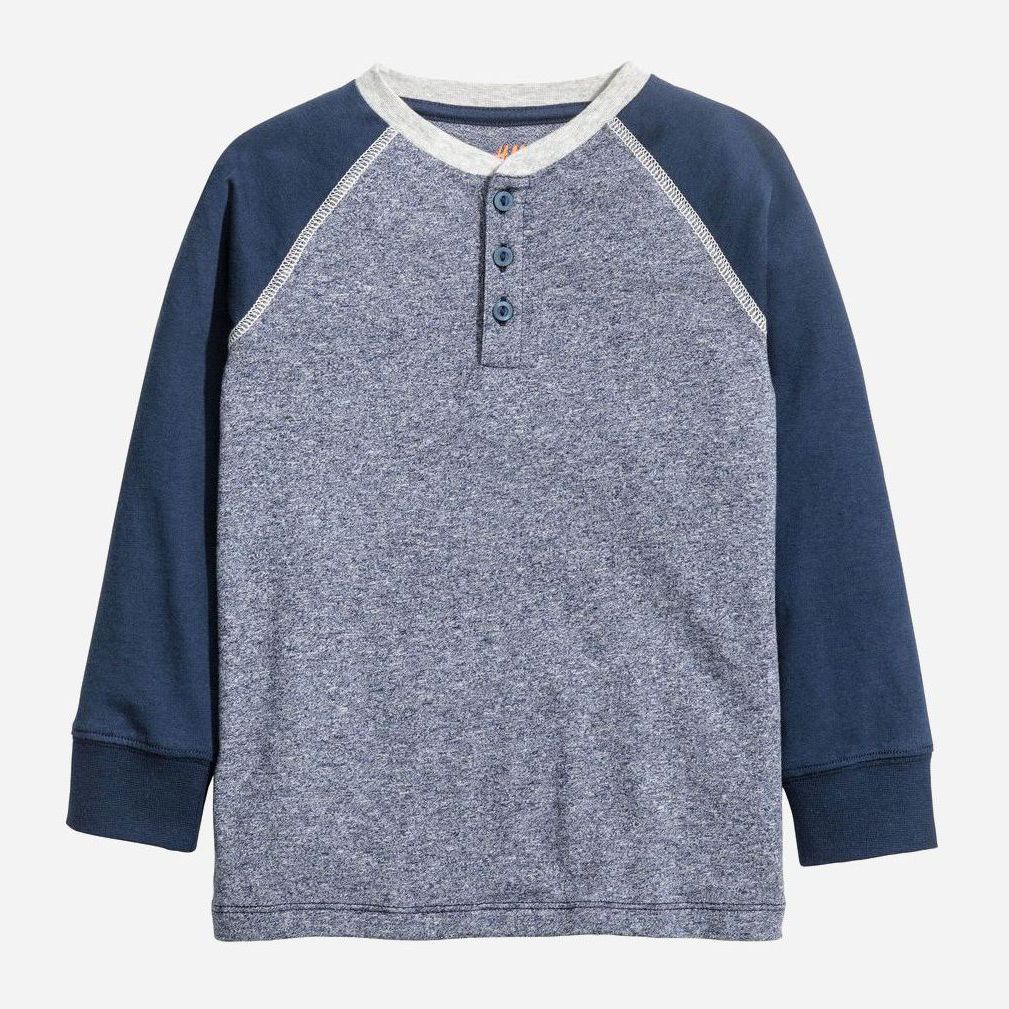 

Футболка с длинными рукавами H&M 465619 122-128 см Темно-синяя