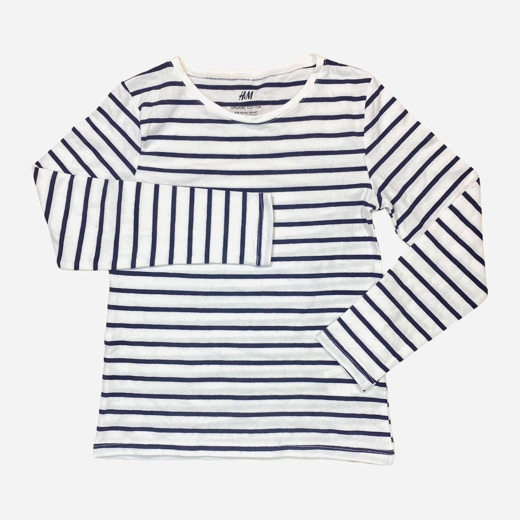 

Футболка с длинными рукавами H&M 366944 110-116 см Белая