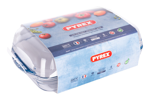 

Кастрюля жаропрочная с крышкой Pyrex 555-A-000 5.2 л 11х22х35 см