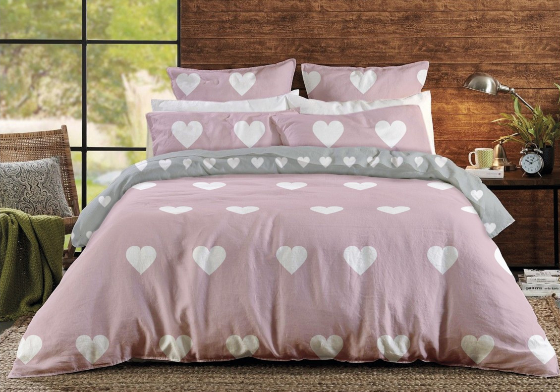 

Постельное белье полуторное Теп Cute Hearts 2-00881-21839 бязь 215х150 см
